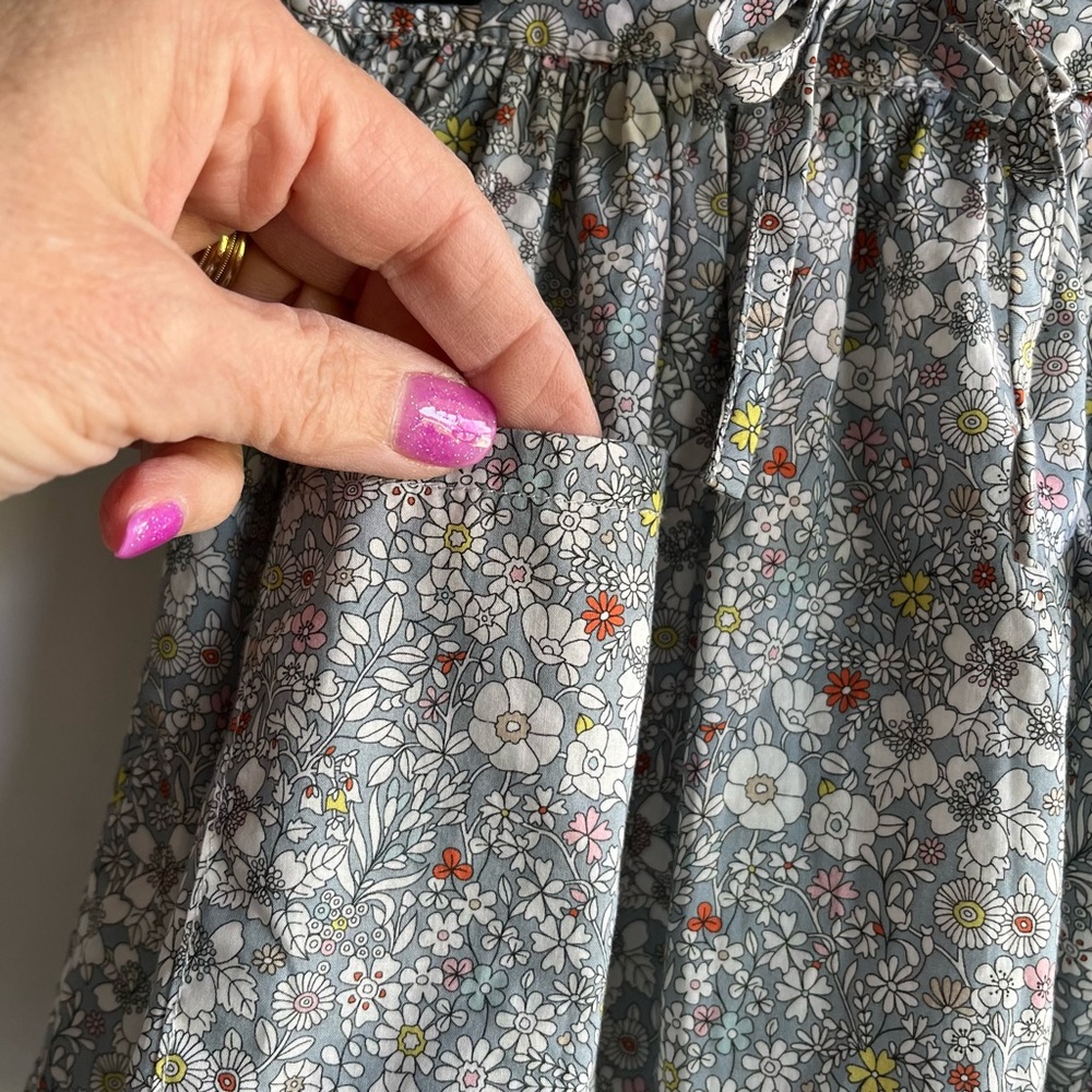 •Nellie Quats• 100% Linen Floral Skirt - Size 18-24 Months - Picture 4 of 7